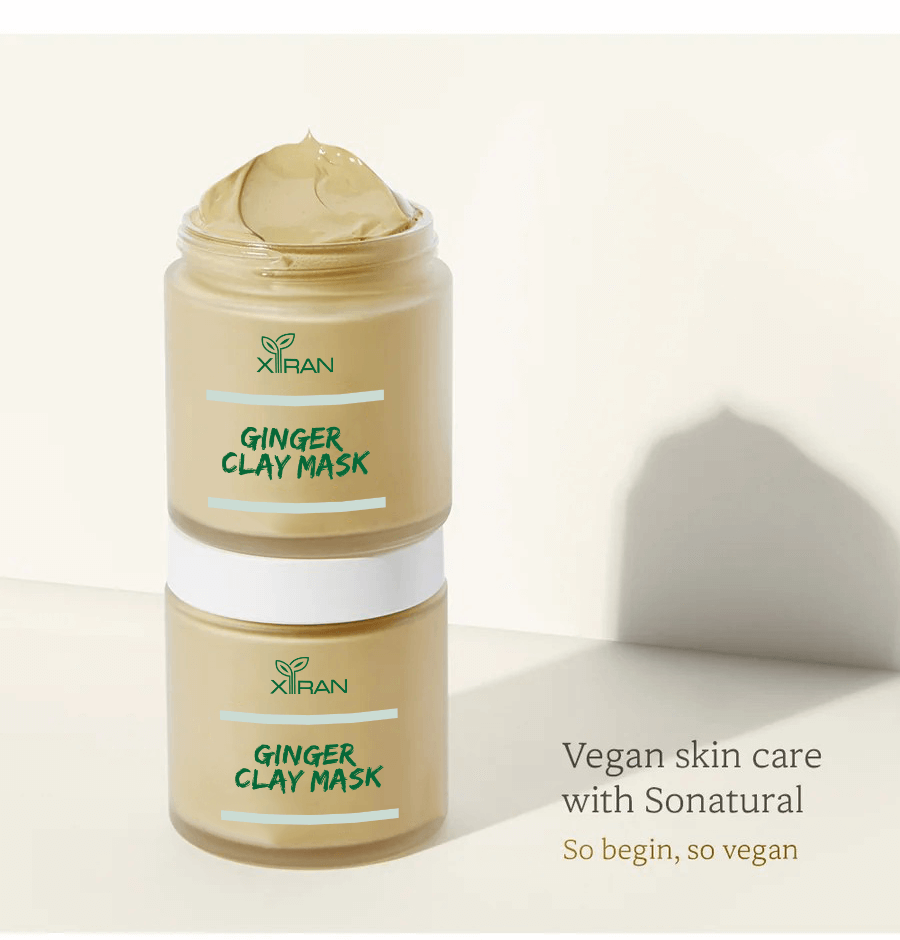 private label organic natural kaolin bentonite blackhead remove dark spots ginger clay mask